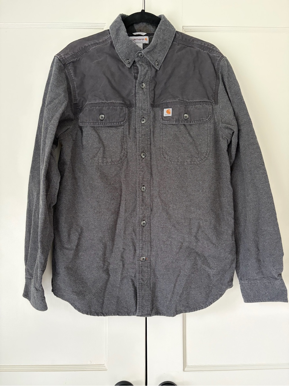 Carhartt Burleson Heavyweight Cotton Chamois Work Shirt - Men's M Gray 102876